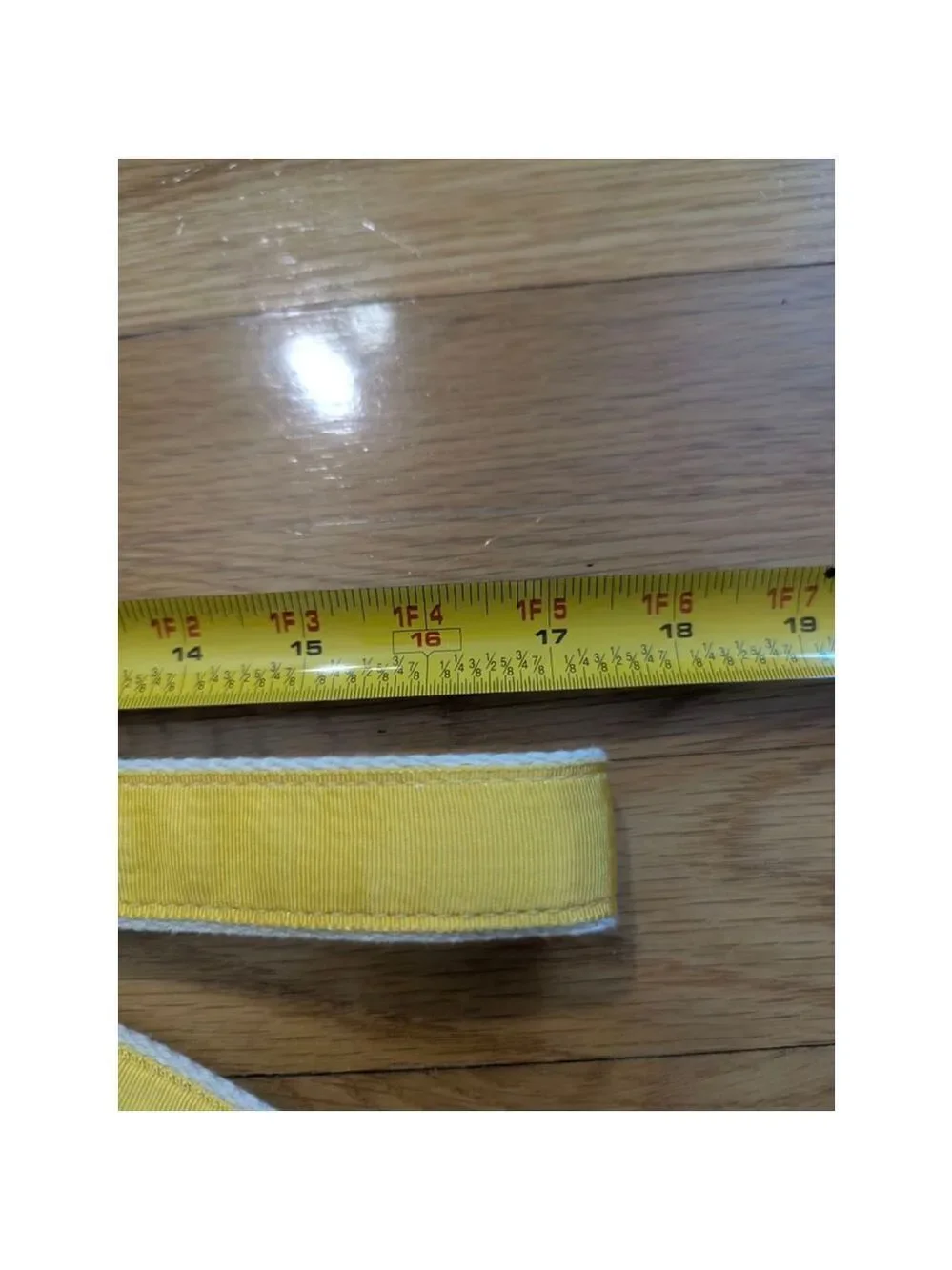 Abercrombie Fitch Belt Yellow White Medium Large